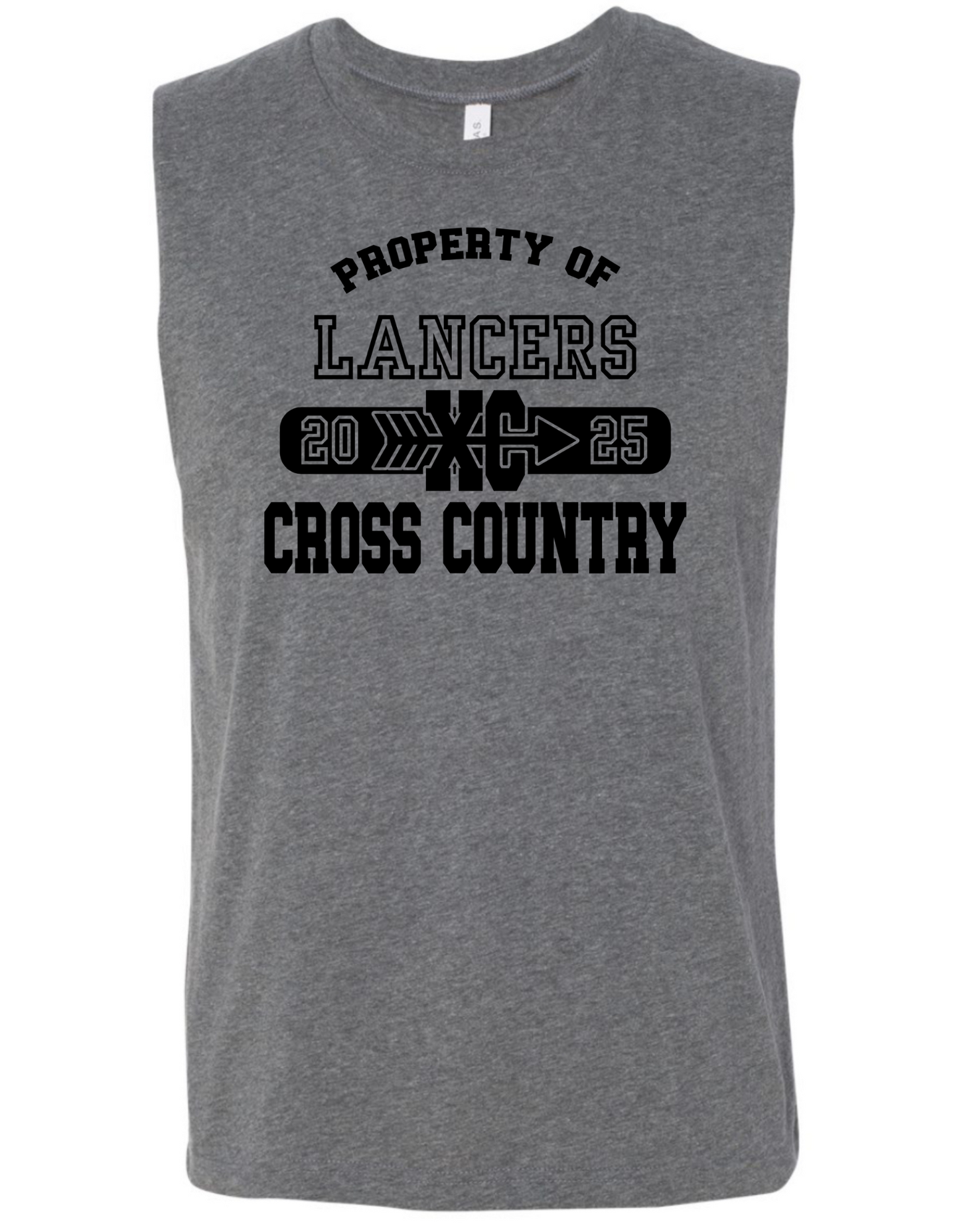 PROPERTY OF LANCERS - BELLA + CANVAS Jersey Muscle Tank