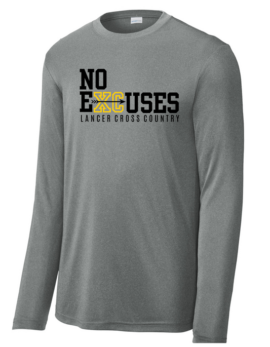 NO EXCUSES - LONG SLEEVE DRI FIT TEE